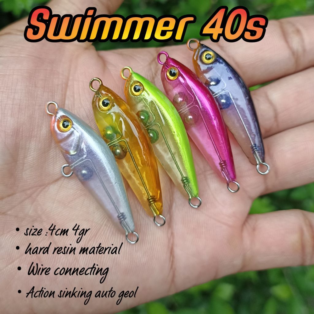 Swimmer 4cm Umpan casting ikan hampala