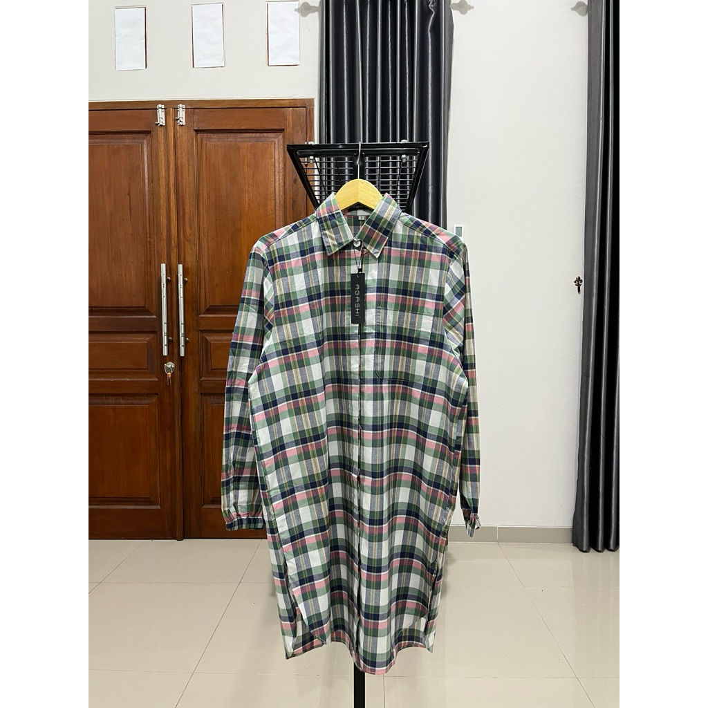 Tunik wanita atasan wanita tunik motif kotak Ld 110-120