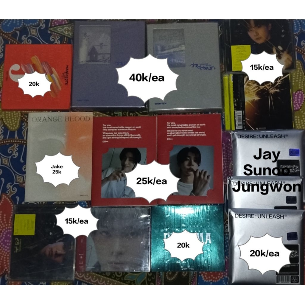 clearance sale album only enhypen murah murce dilemma romance untold manifesto orange blood desire u