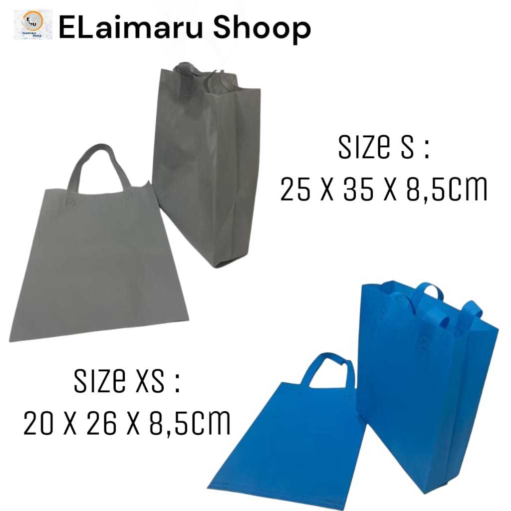 Tas Spunbond Polos Tali Box - Goodie Bag Souvenir Hajatan / Tas Kain Belanja