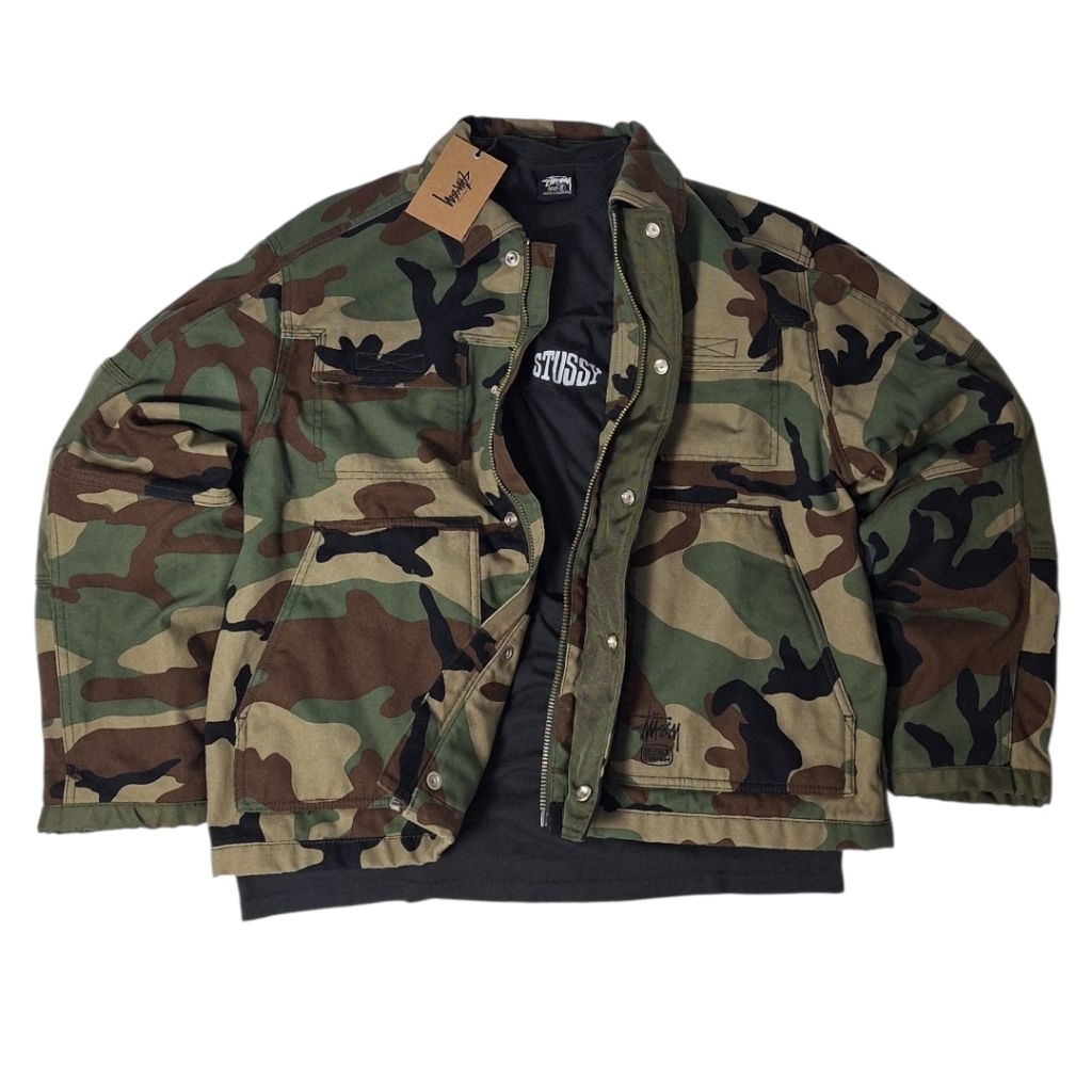 STUSSY WORKGEAR JAKET - WOODLAND CAMO