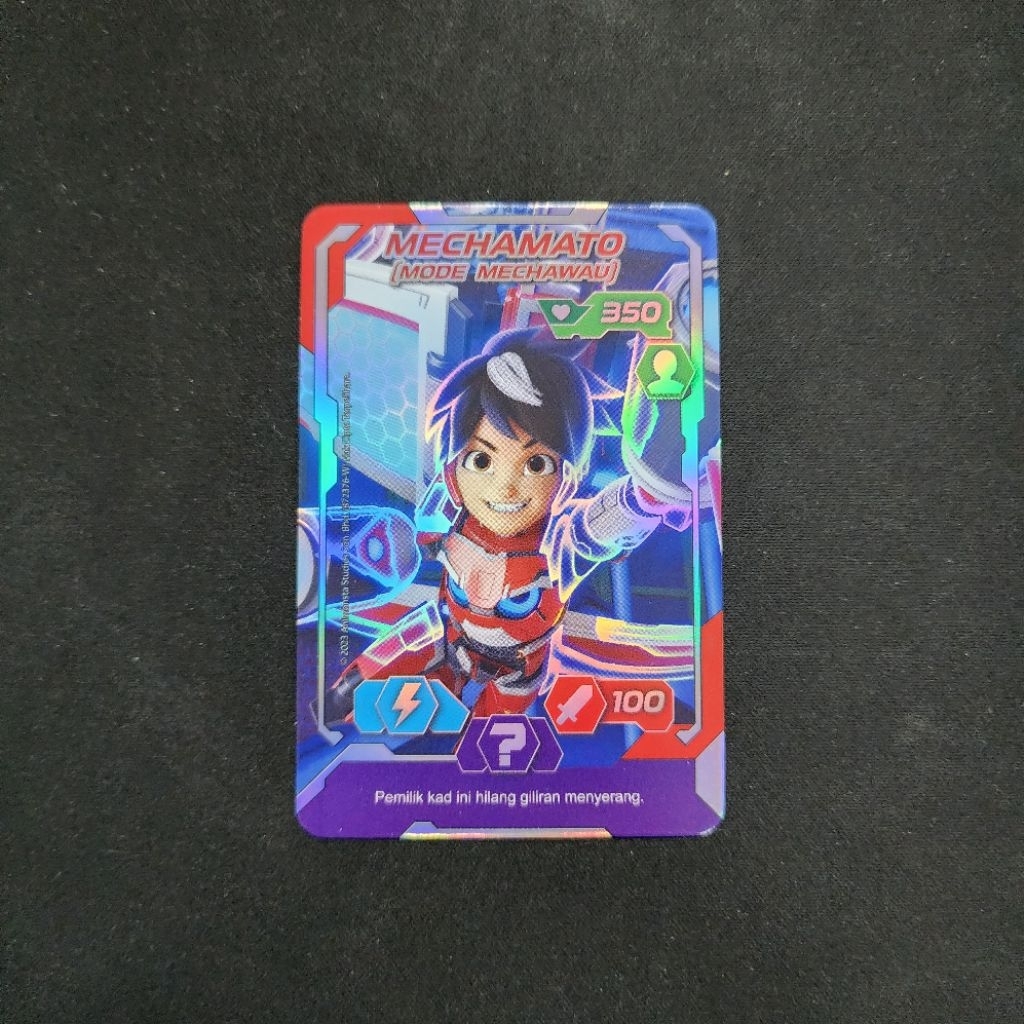 Kartu Boboiboy Monsta Galaxy Card Malaysia - Mechamato Mode Mechawau (? Rank Silver Card) Pek Mechab