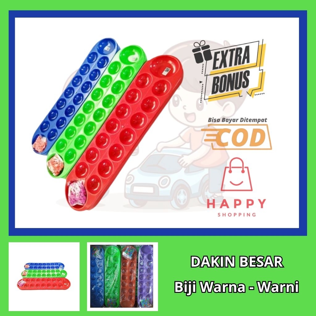 Congklak/Dakon Biji warna warni  jumbo, Dakon biji warna warni,Dakon/congklak anak