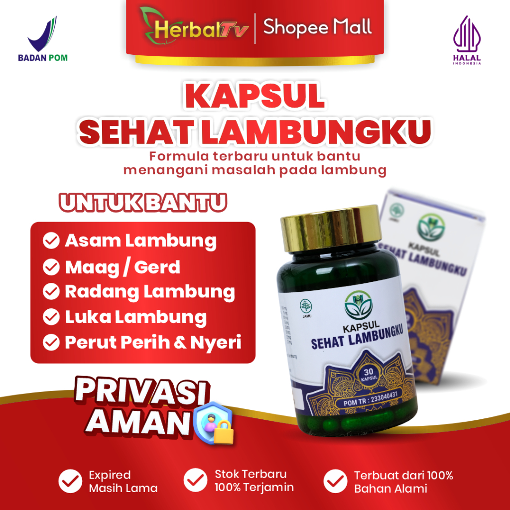 Obat lambung, asam lambung naik, lambung luka, infeksi lambung Kapsul Sehat Lambungku