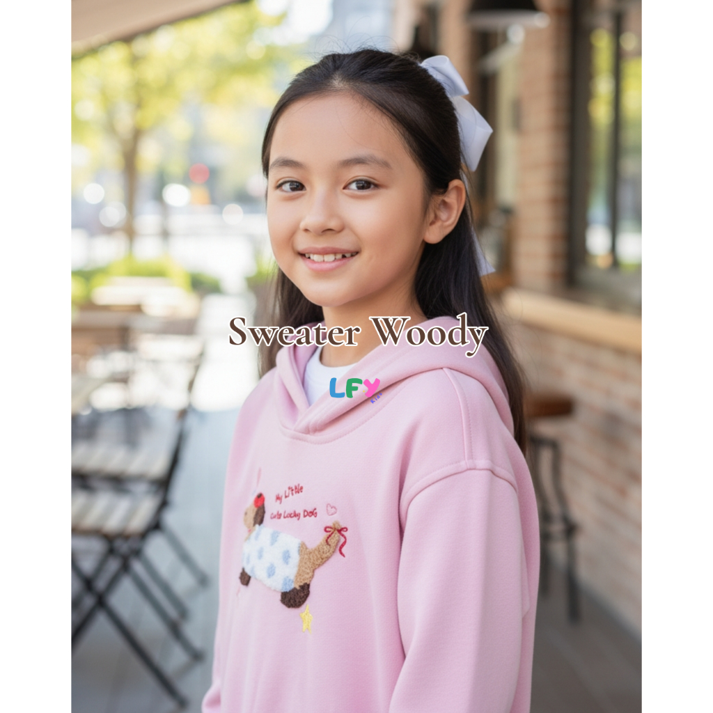 Sweater Woody Mauve Pink Untuk Anak Perempuan