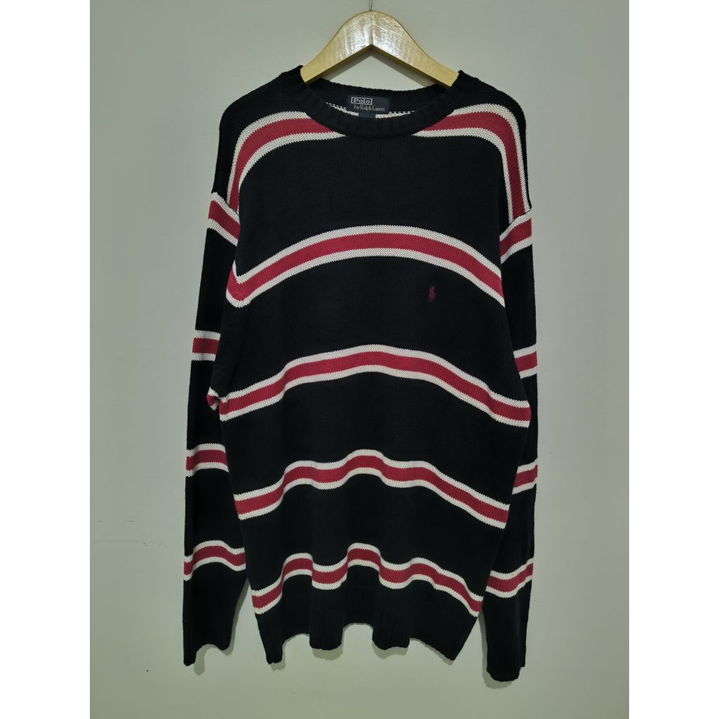 Tunic Dress Wanita Knitwear Polo Ralph Lauren Stripes XL