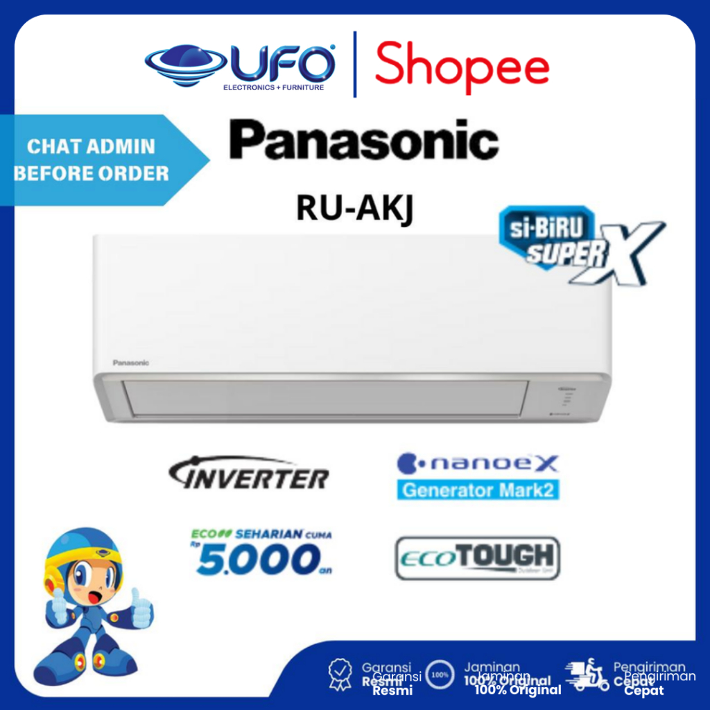 PANASONIC CSRU9AKJ AC DELUXE INVERTER 1PK NANOE-X