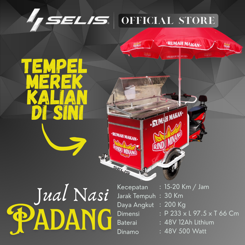 SELIS - Gerobak Listrik Jual Nasi Padang Keliling