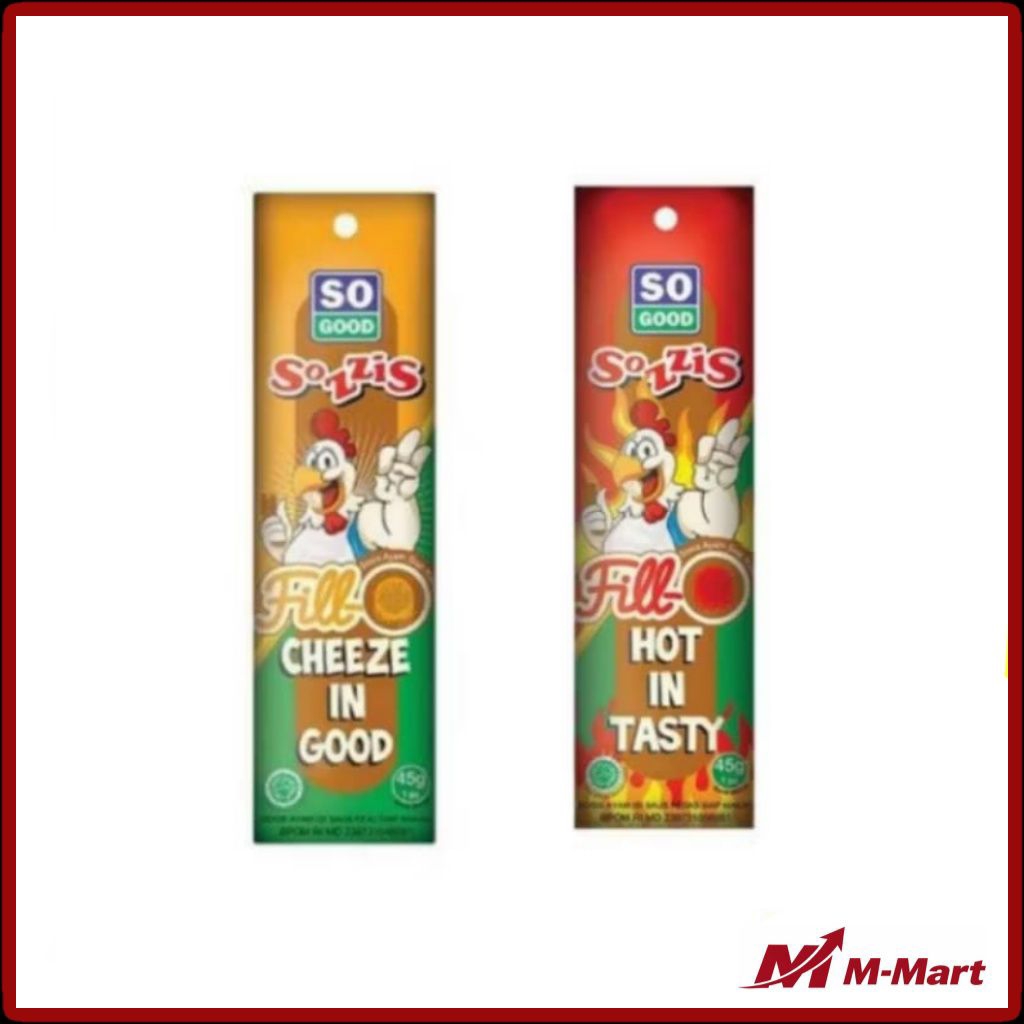 So Good Sozzis Fill Cheese & Hot 45 gr Siap Makan