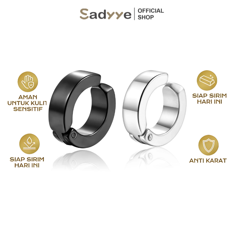 Sadyye Anting Titanium Steel Telinga Palsu Klip Telinga Magnet Telinga Palsu Gesper Mendominasi Tanp