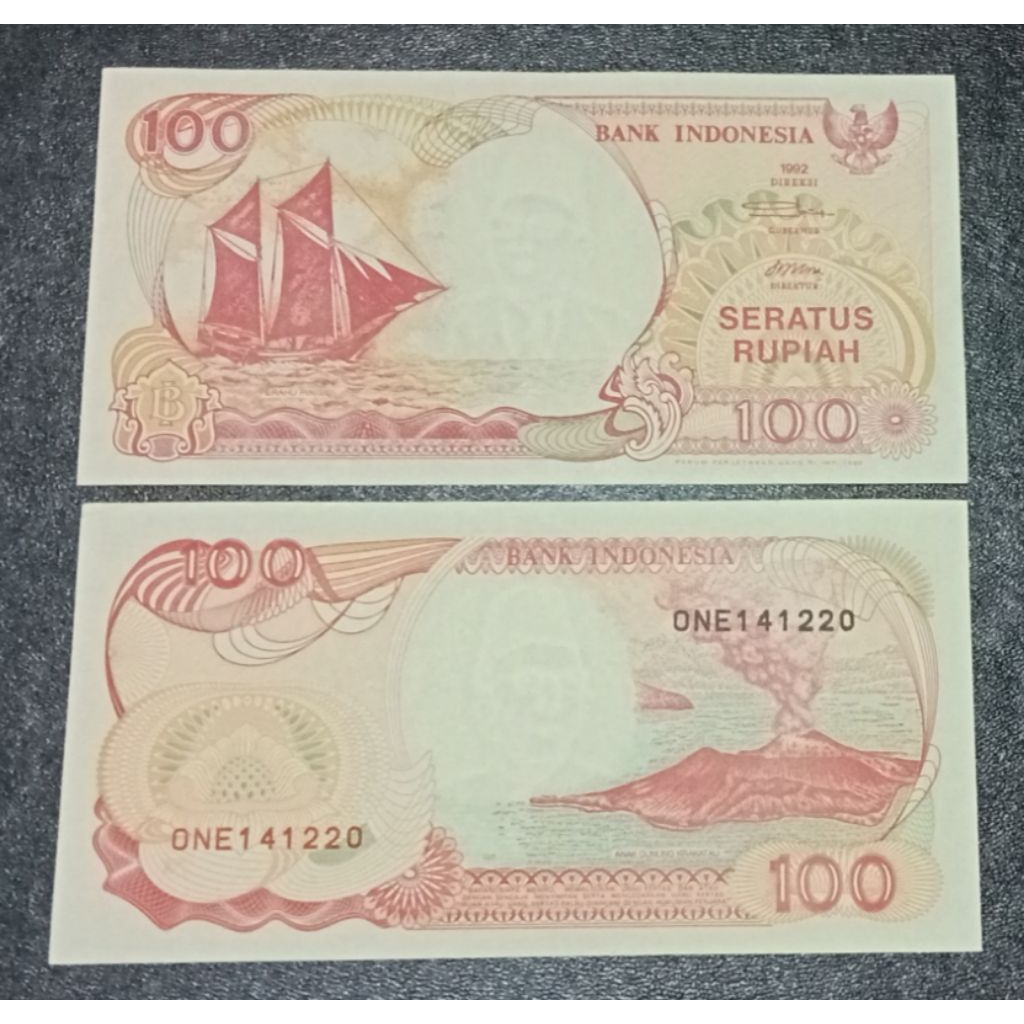 Uang Kuno 100 Rupiah Perahu Pinisi th.1992