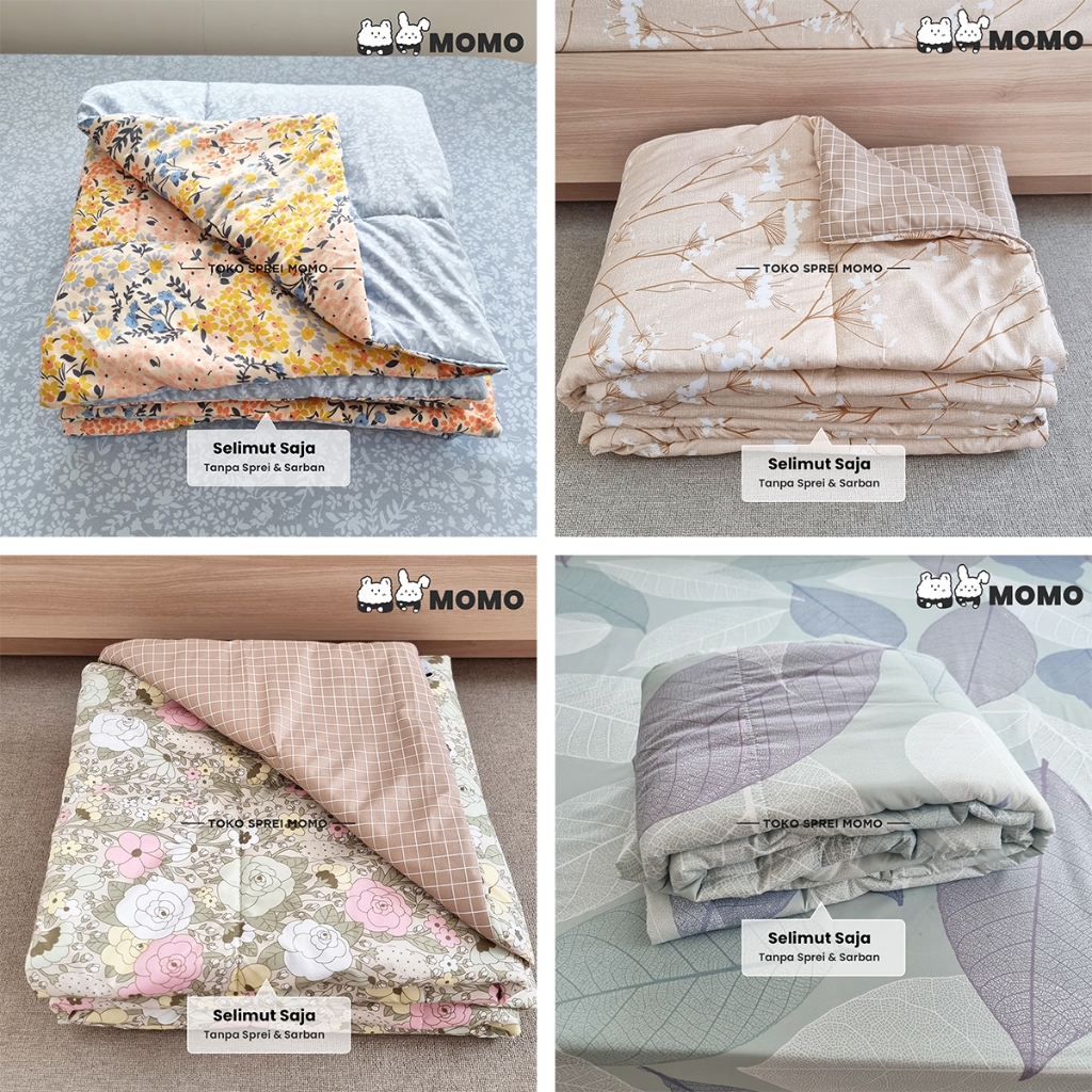 MOMO#3 Bedcover Lite Motif Aesthetic - Selimut Saja