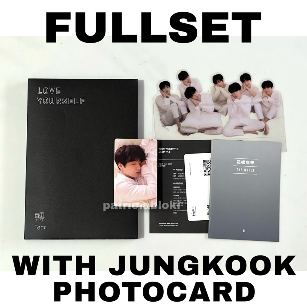 Fullset Album BTS Love Yourself Tear U Ver With Jungkook Photocard Pc JK Unsealed Preloved RM Jhope 