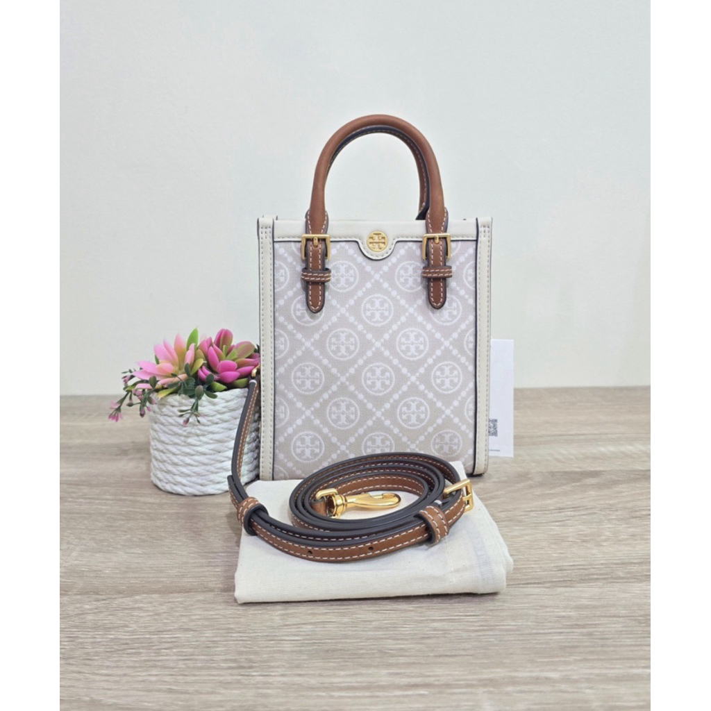 TB T monogram mini tote crossbody