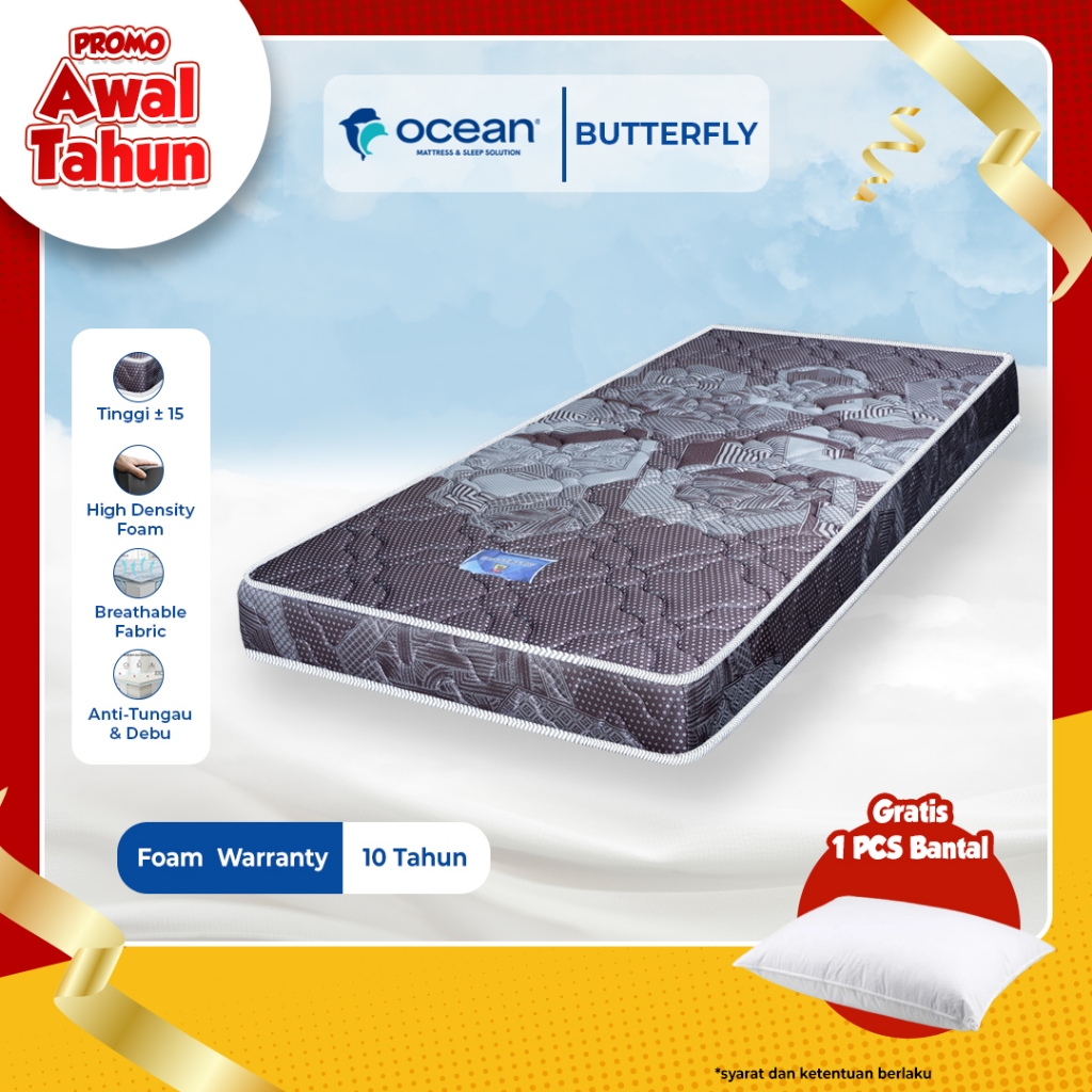 OCEAN SPRINGBED - KASUR / KASUR LANTAI / TILAM / KASUR BUSA BUTTERFLY BY OCEAN