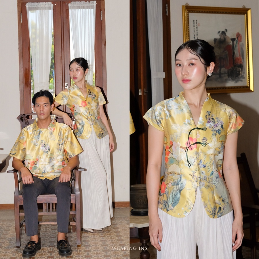 [Wearing Ins] Xiao Xing Couple - Cheongsam Modern Imlek 2026 - Atasan Imlek Set Couple 2026 Murah