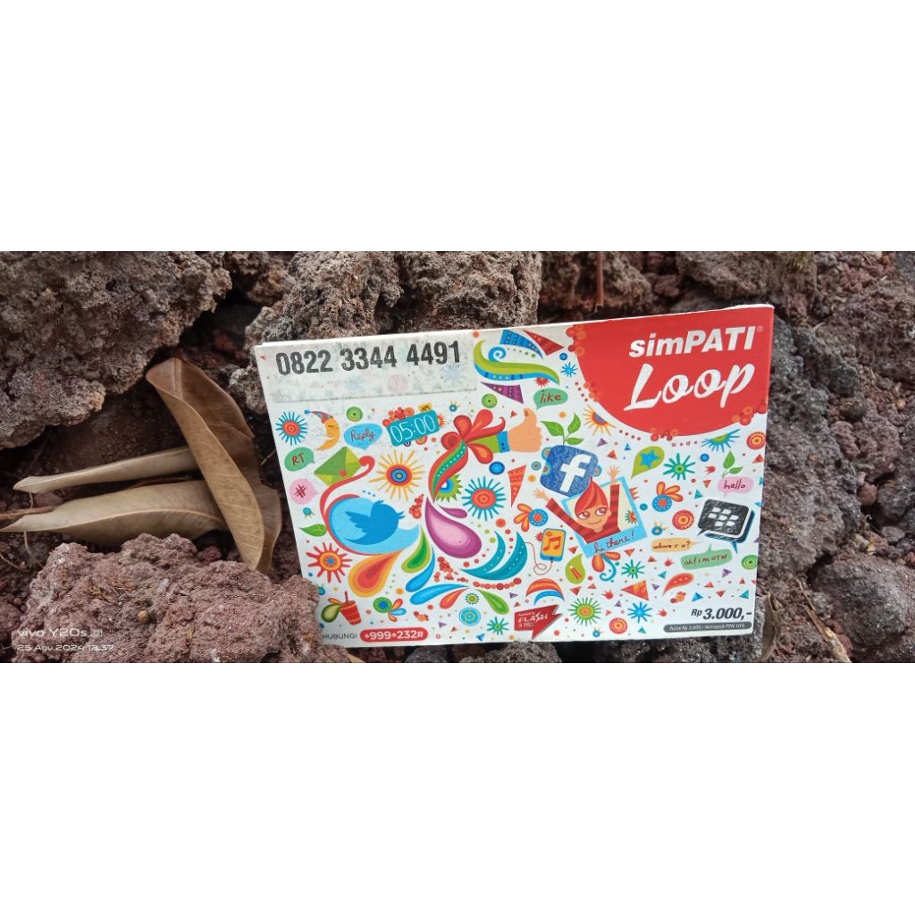 Kartu Perdana Telkomsel Nomor Cantik Simpati Loop Batik 08 22 33 4444 91