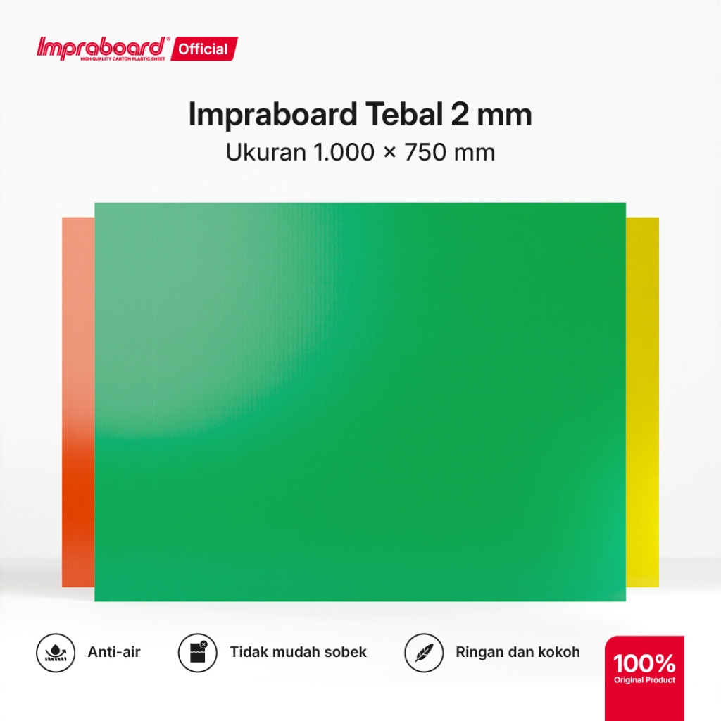 Impraboard Tebal 2 mm ukuran 1000 x 750 mm