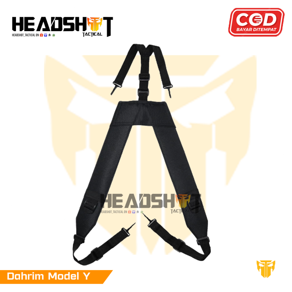 Dahrim TNI Model Y Polos - Dahrim Model Y Hitam Polos Set Kopel RIm