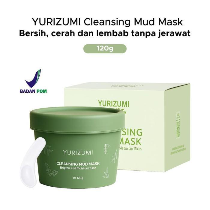 BPOM Yurizumi Cleansing Green Tea Pore Clean Clay Mud Mask Masker Wajah BPOM Pembersih Komedo Pori
