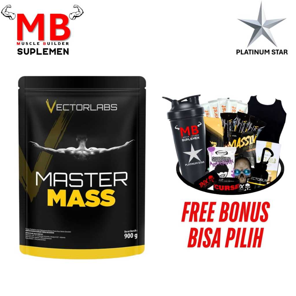 Master Mass Vectorlabs 2 lbs Gainer Vector Labs Lab 12 lb 2lbs 2lb BPOM Premium Pro Gainer M1 Muscle