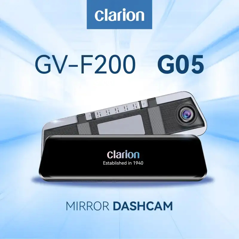 Dashcam Clarion GV-F200 G05 Dashcam Dvr Spion 4K Front & 1080P Rear Kamera Mobil Wifi ADAS Gratis Me