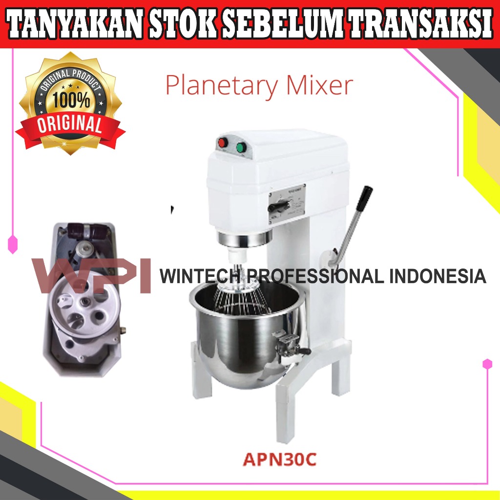 Getra APN30C Planetary Mixer / Mixer Roti & Kue Planetary 3 Mata Pisau APN-30C APN 30C