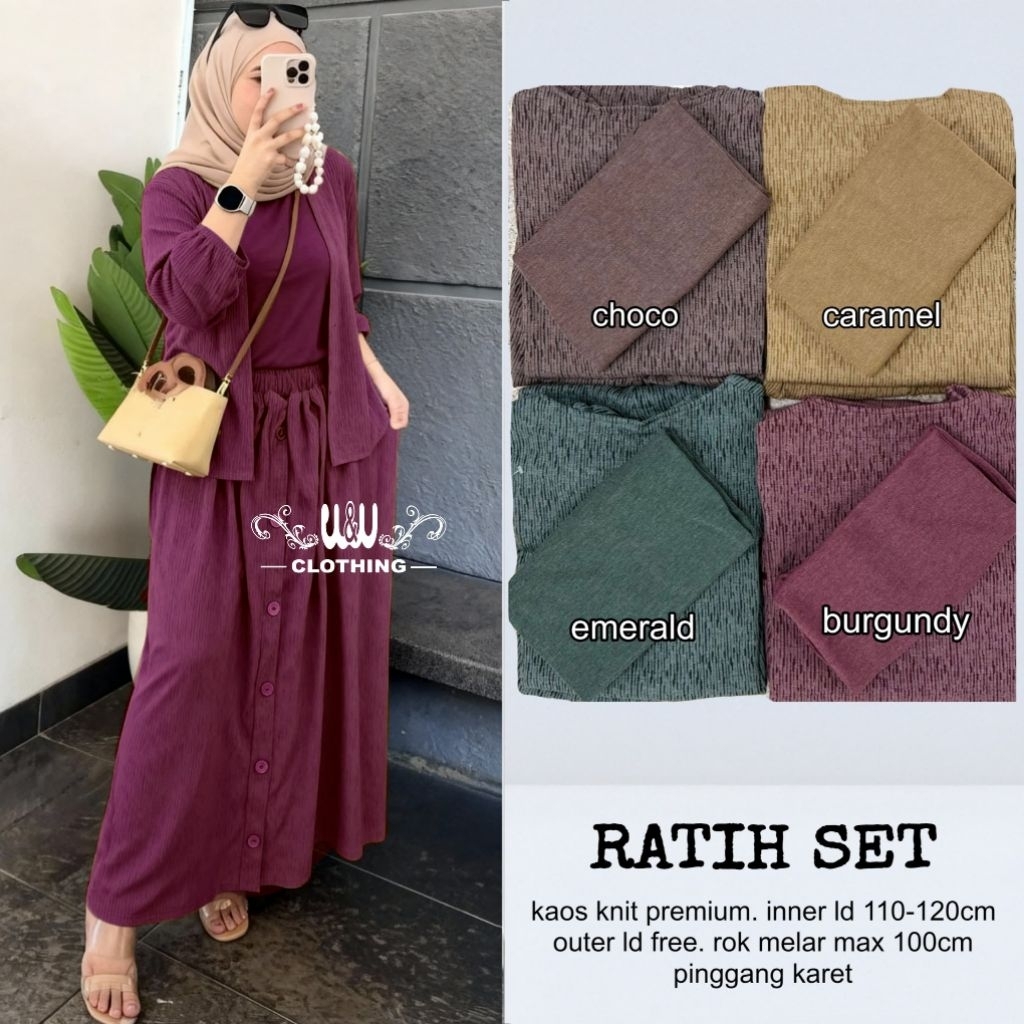 RATIH SET//SET WANITA KEKINIAN BESTSELLER//SET OOTD//SET WANITA//OOTD//TERBARU