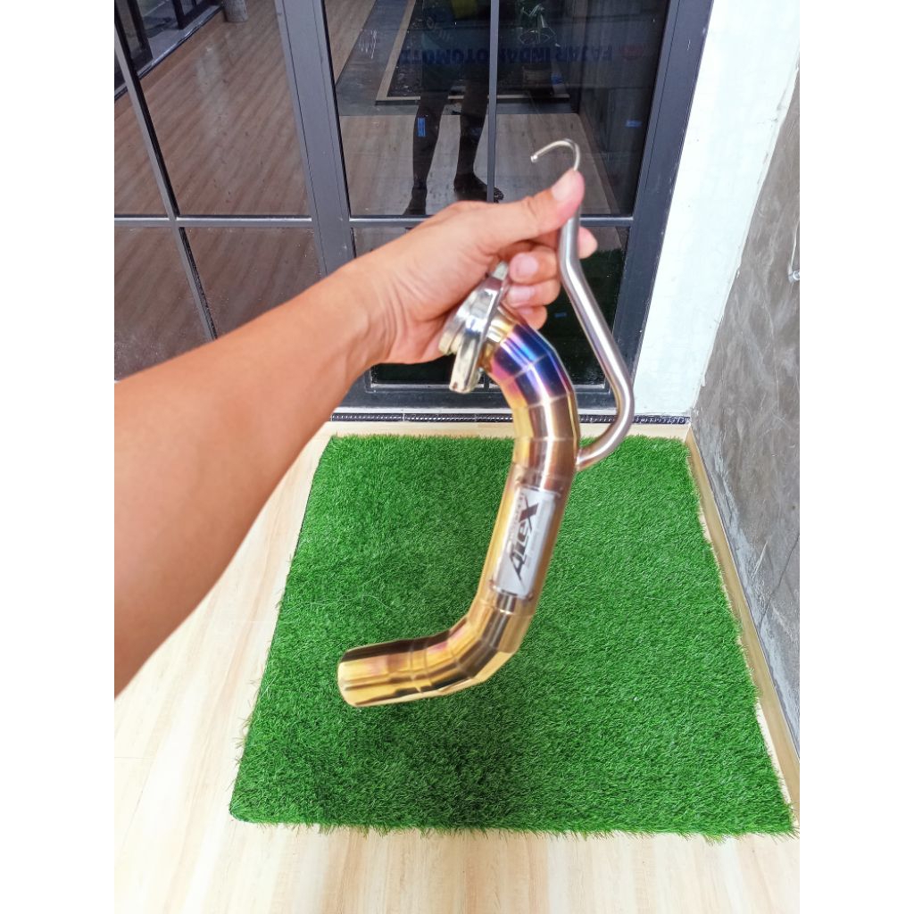 Leher rx king peredam BLUE GOLD pnp knalpot asli original peredam