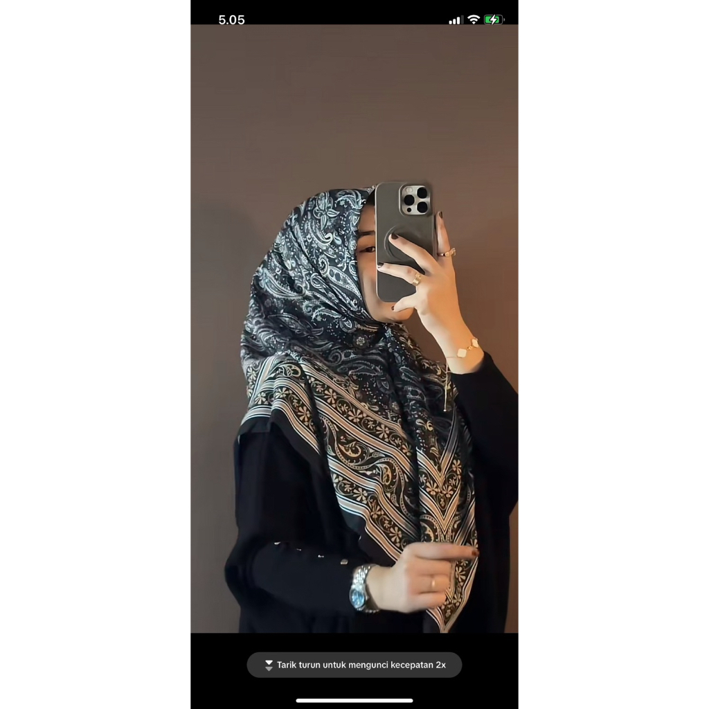 Hijab segiempat motif/Hijab motif turki/Hijab kekinian