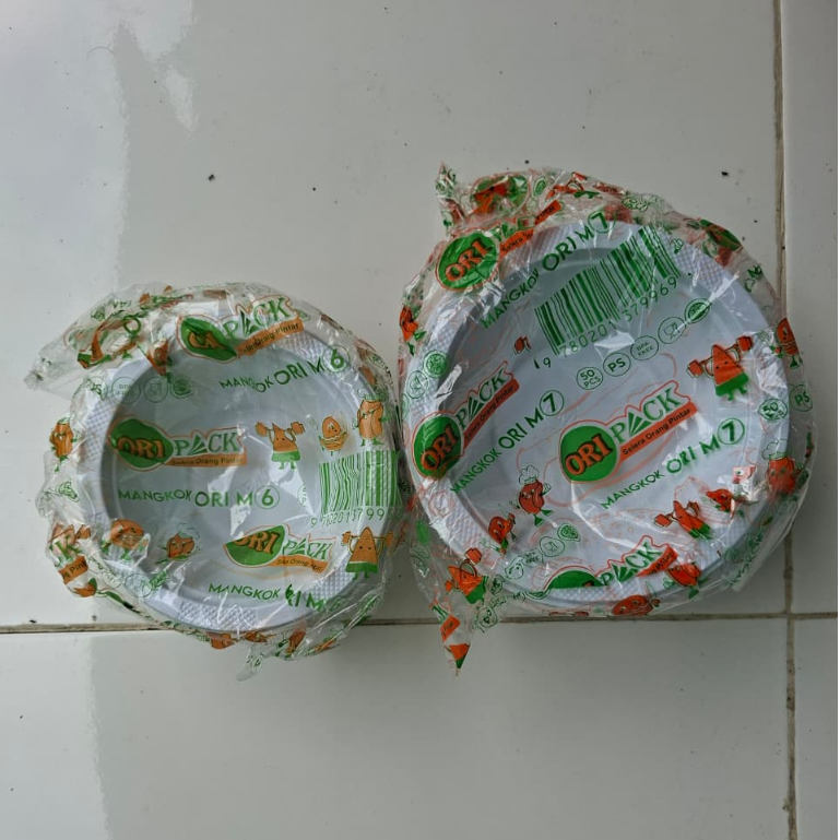 Mangkok plastik putih tebal