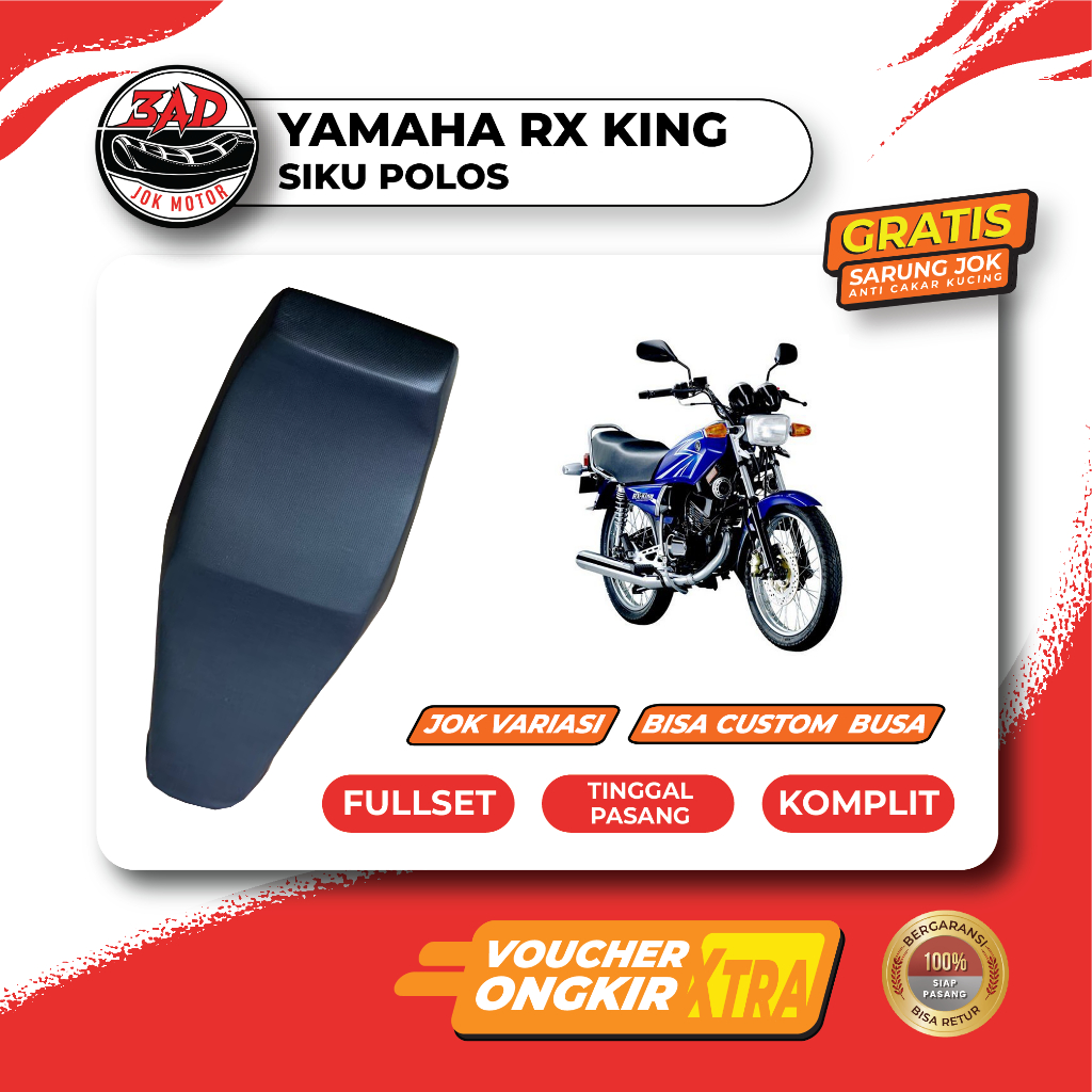 Jok Motor RX King Siku Polos Variasi Fullset Siap Pasang I Jok Variasi Yamaha Rx King