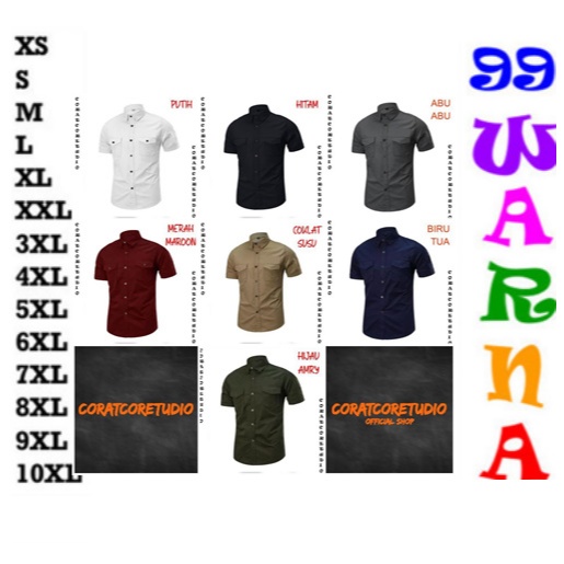 OT FASHION TC87 COLLECTION THE CLOVER 87 GRAYWOLF Hem Cowok Kemeja Pria Jumbo Big Size Formal Casual