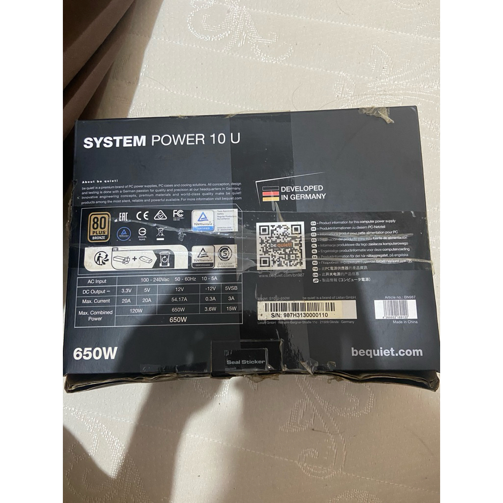 PSU bequiet 650w