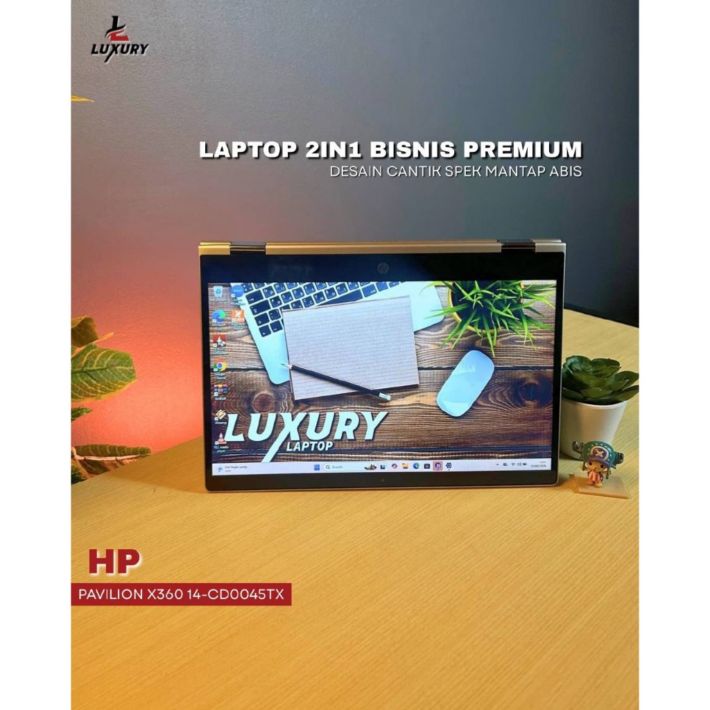 LAPTOP HP PAVILION X360 14-CD0045TX CORE I5 RAM 8GB SSD 256GB SECOND BU