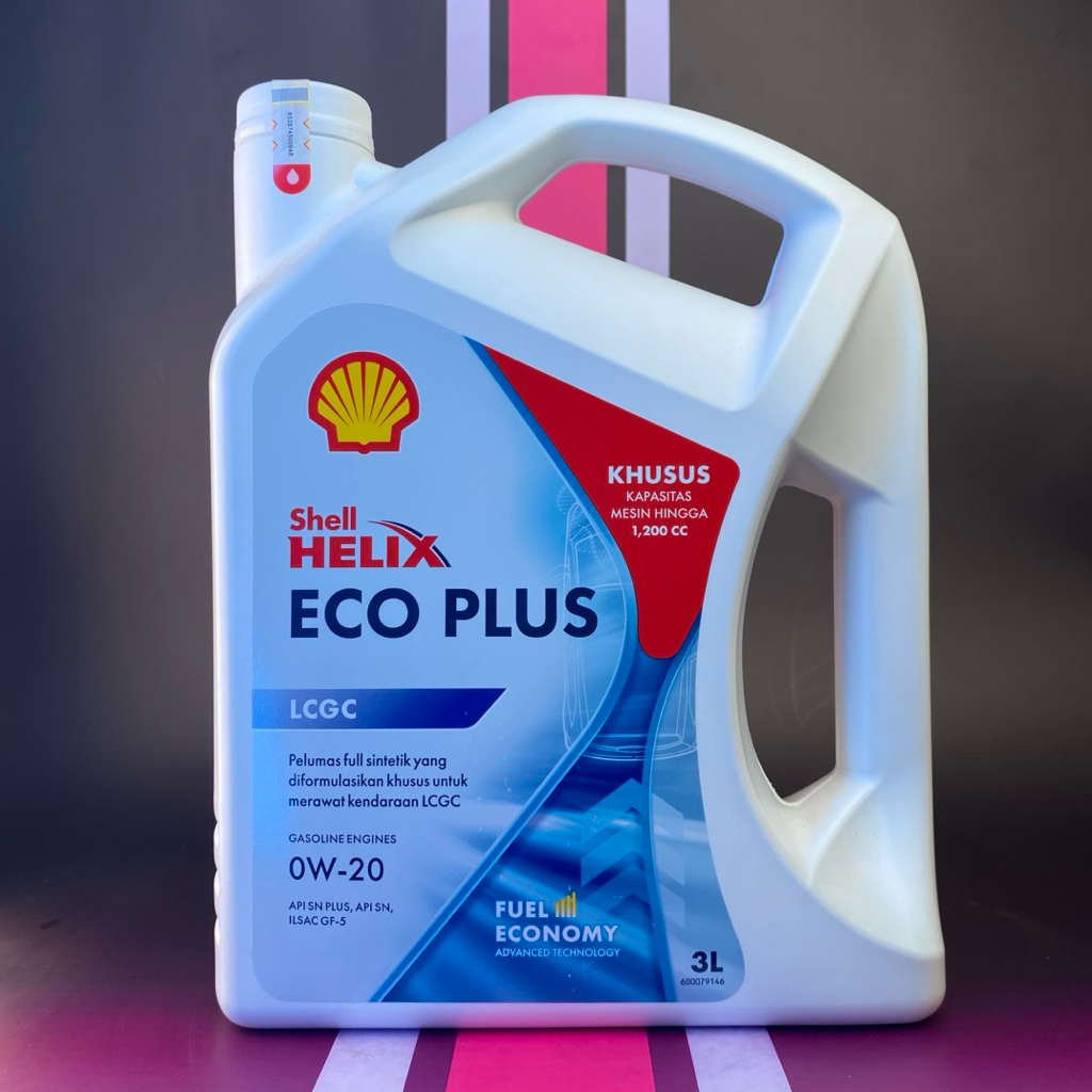 Shell Helix Eco Plus 0W-20 Oli Mobil LCGC (Original 100%)