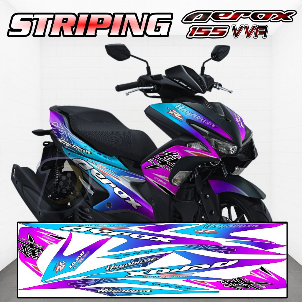 Striping Motor Aerox 155 Lama Striping Variasi Aerox 155 Old Stiker Lis Variasi Aerox 155 Bunglon