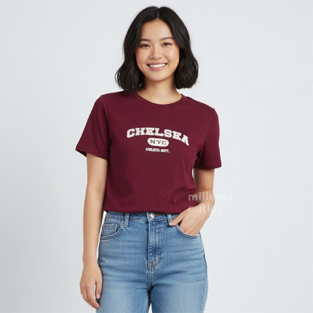 MO Atasan Kaos Wanita Lengan Pendek Graphic Print - Women Short Sleeve Graphic Print Tee