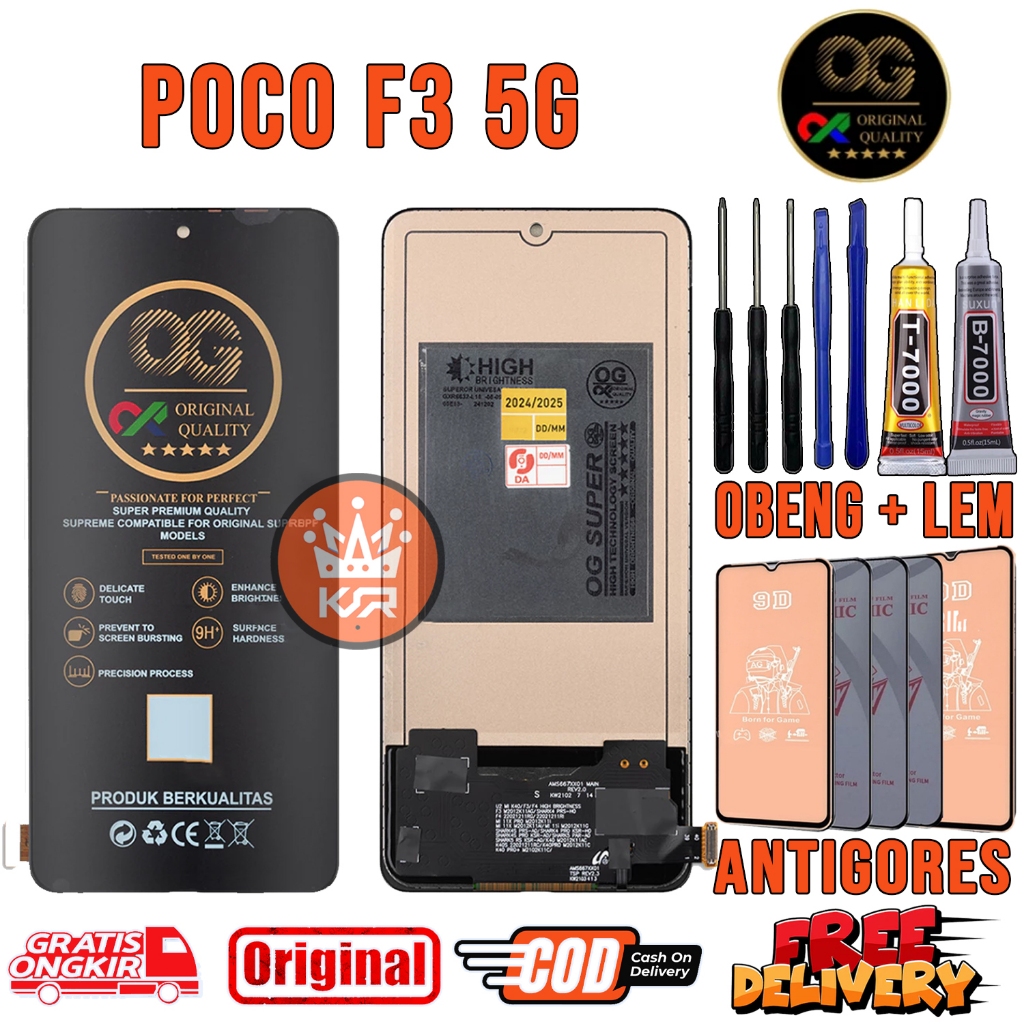 Lcd POCO F3 5G ORI Original OEM Quality Lcd Touchscreen Fullset