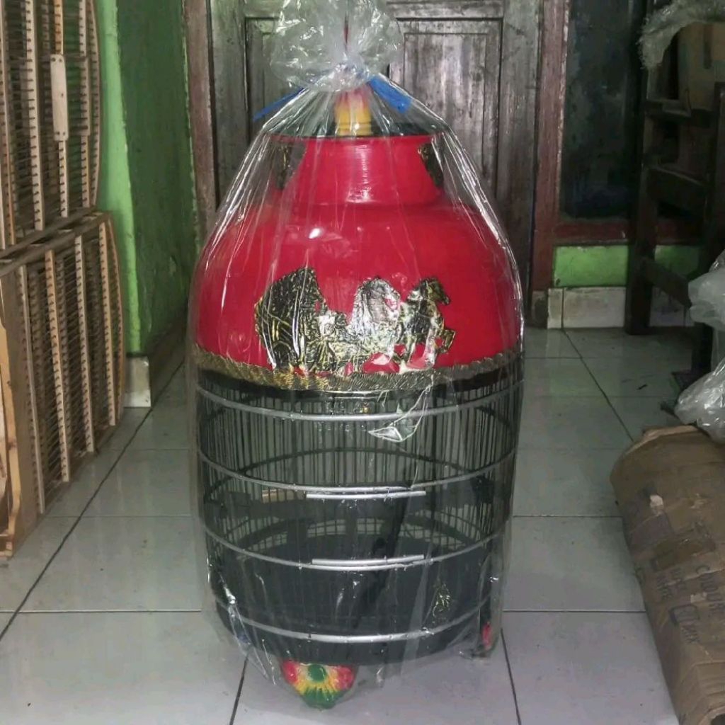 KANDANG BURUNG PERKUTUT MOTIF KERETA KENCANA - SANGKAR BURUNG