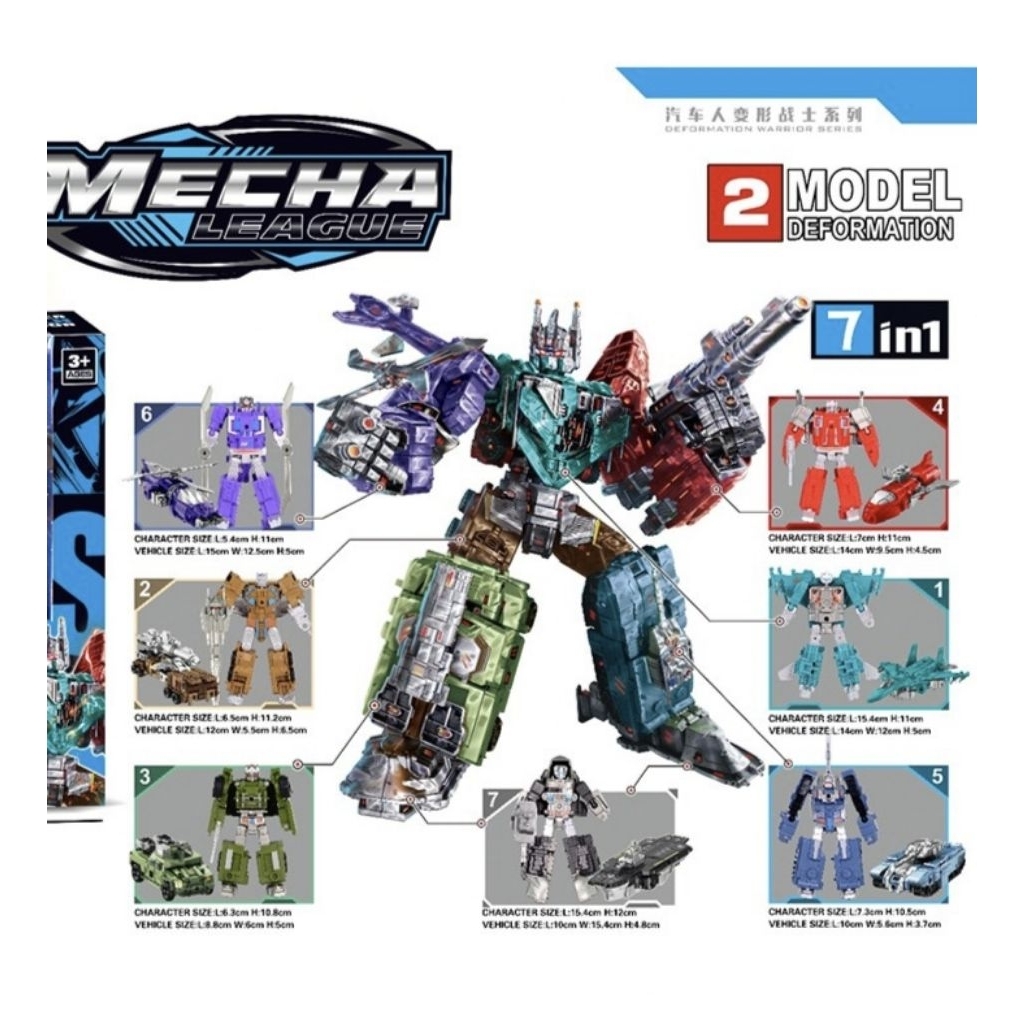 figure robot Transformers Warbotron Bruticus combiner figure transformer combiner 7 in 1