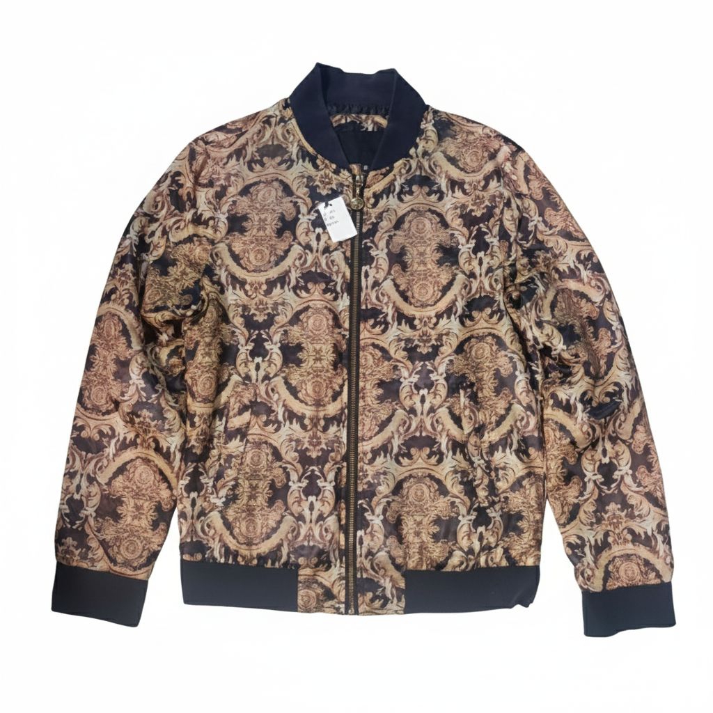 Bomber Jacket full motif ala ala versace brand okazanl ( perhatikan gambar dan deskripsi)