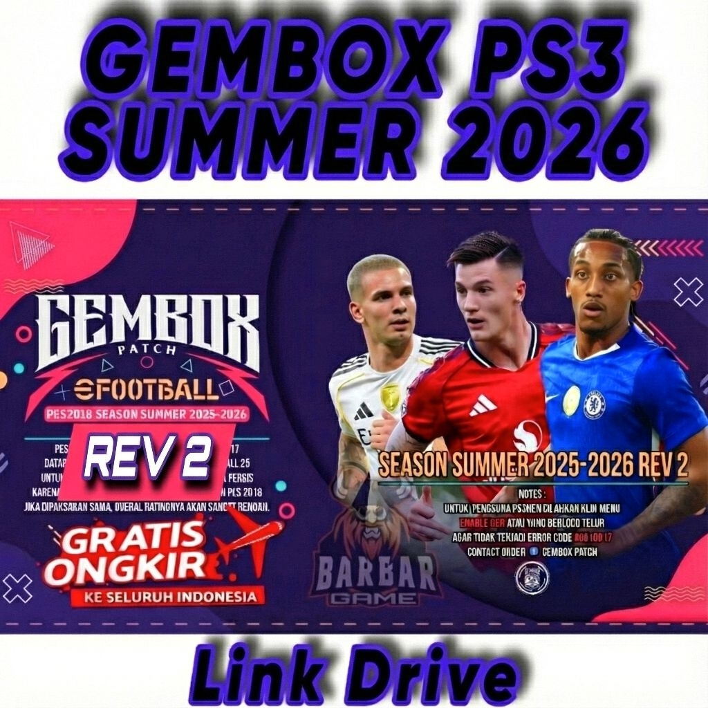 NEW Gembox Terbaru PES 2026 GEMBOX SUMMER PS3 FINAL TRANSFER SEPTEMBER 2025 - sedia game ps2 ps3 ps4