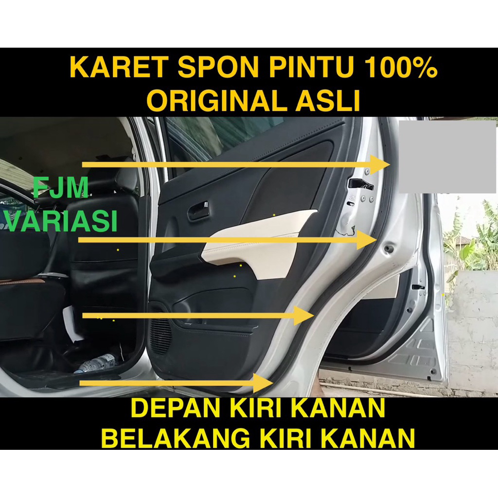 KARET PINTU SPON BODI BODY BALON PEREDAM PINTU YANG NEMPEL DI PINTU SEMUA MOBIL TOYOTA ALL NEW RUSH 