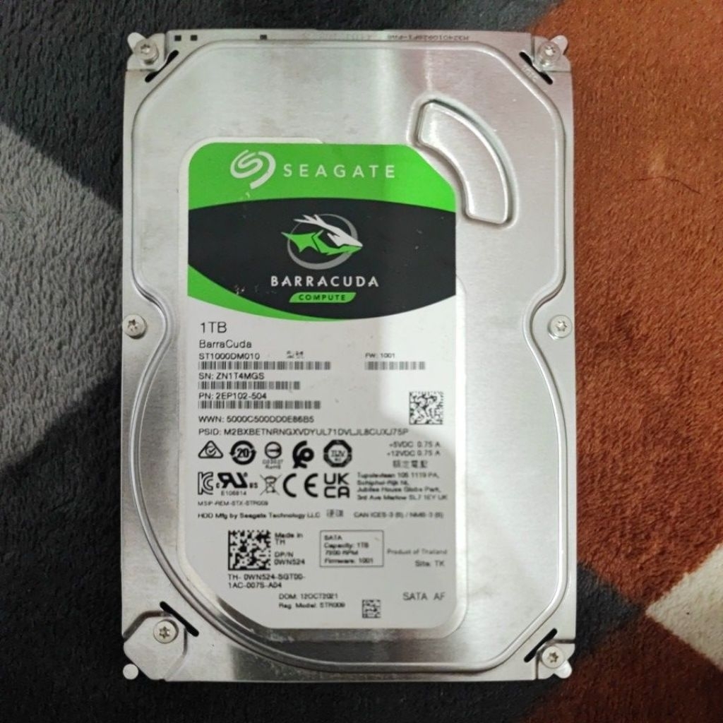 SEAGATE Barracuda Hardisk 1TB SATA