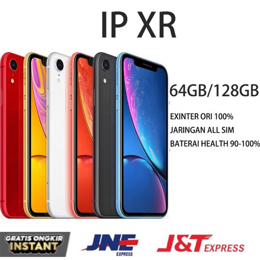 HP XR IPHONE XR 64GB/128GB SECOND FULLSET 100%mulus 3utools full green like new 100%  NORMAL FULLSET