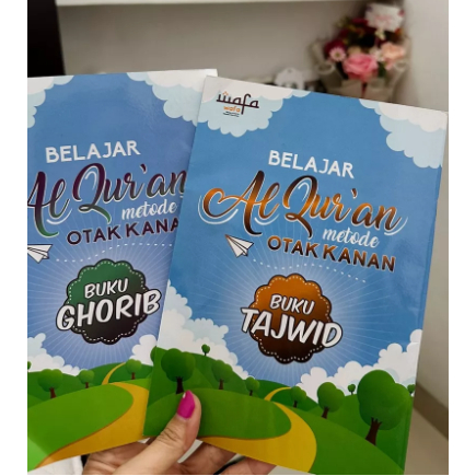 Buku TILAWAH WAFA METODE OTAK KANAN  Paket Buku Tajwid + Ghorib - Buku Belajar Mengaji Anak