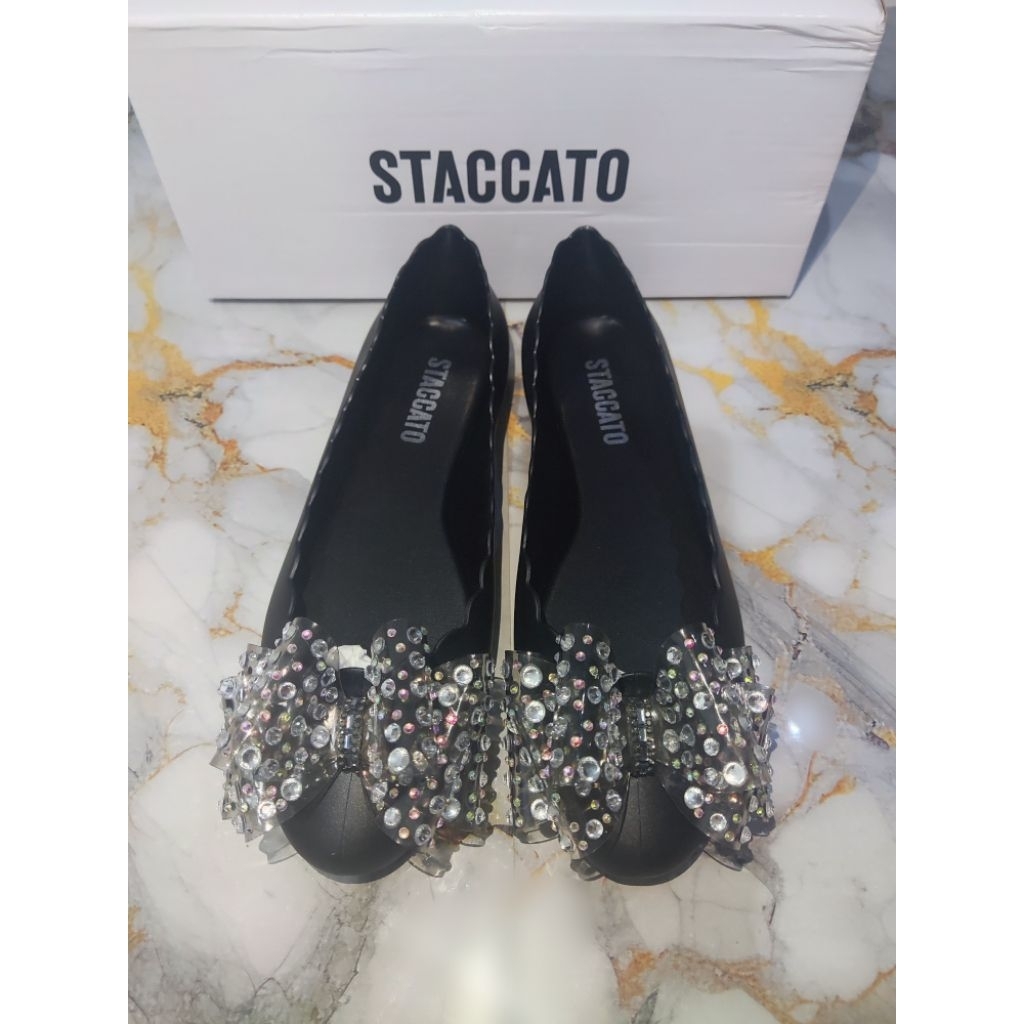 STACCATO Jelly Flats Shoes Black (original 100%)