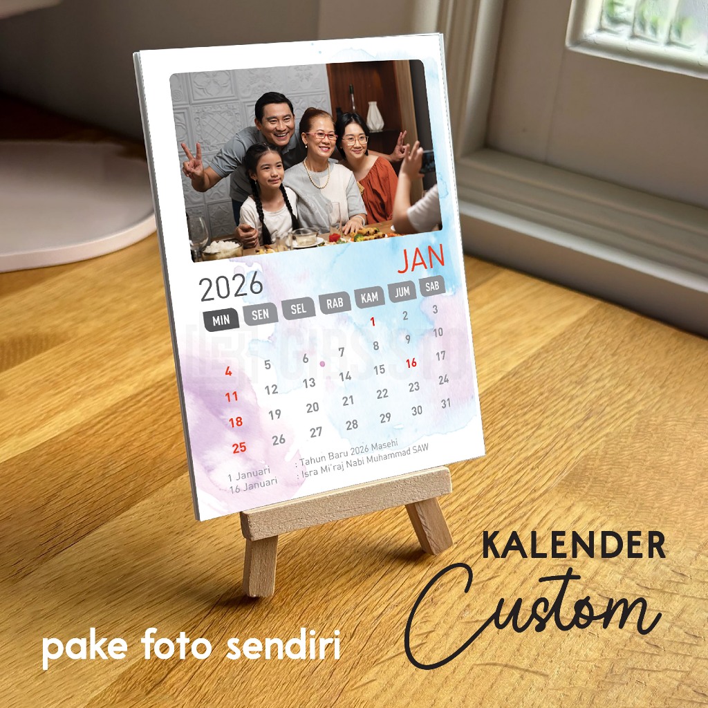 Custom Kalender Meja (Foto Sendiri)