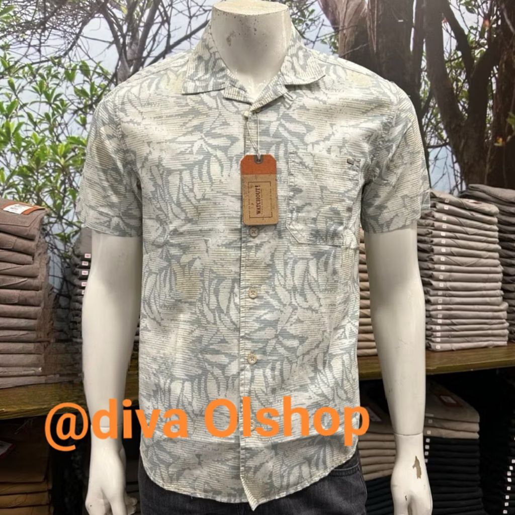 WATCHOUT CASUAL ORIGINAL Kemeja printing lengan pendek